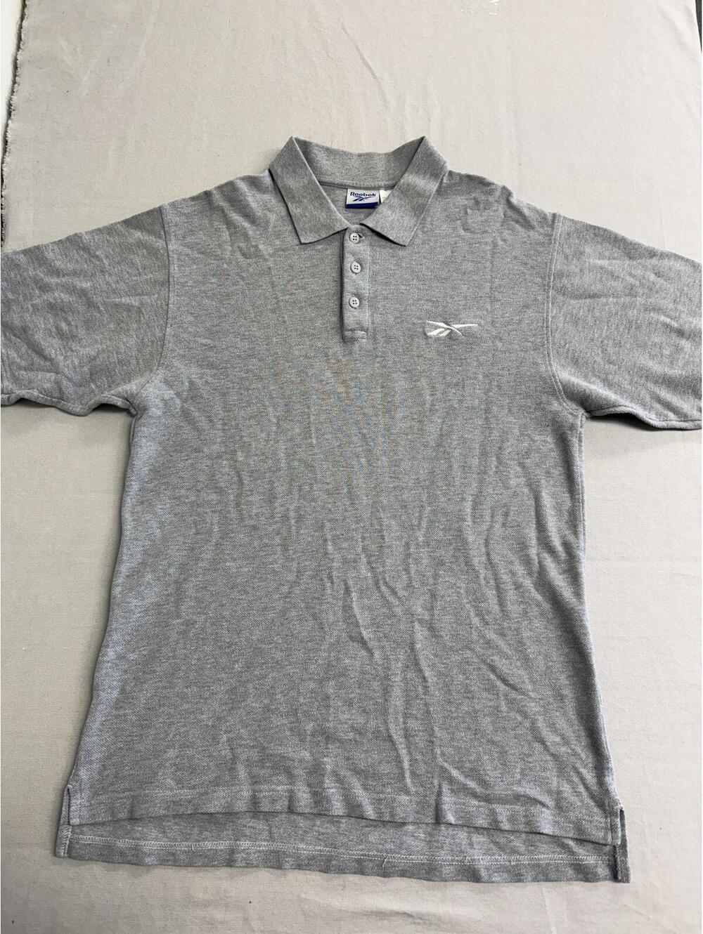 Reebok Golf Polo Gray Mens Stitched Logo - M